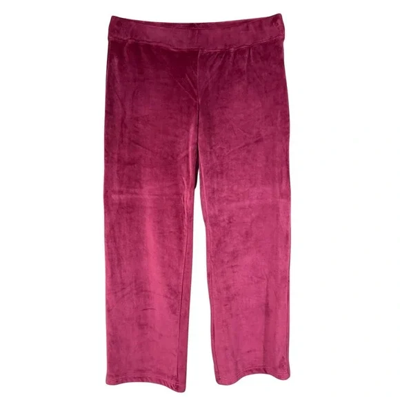 Pajamagram Women's Lounge Set Velvet Tracksuit‎ Hoodie Pajamas Pink SZ M